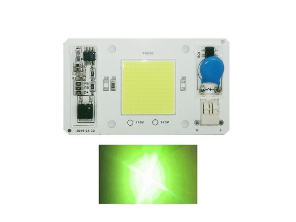 Led матриця 520-525nm (Зелений) 50w 220v